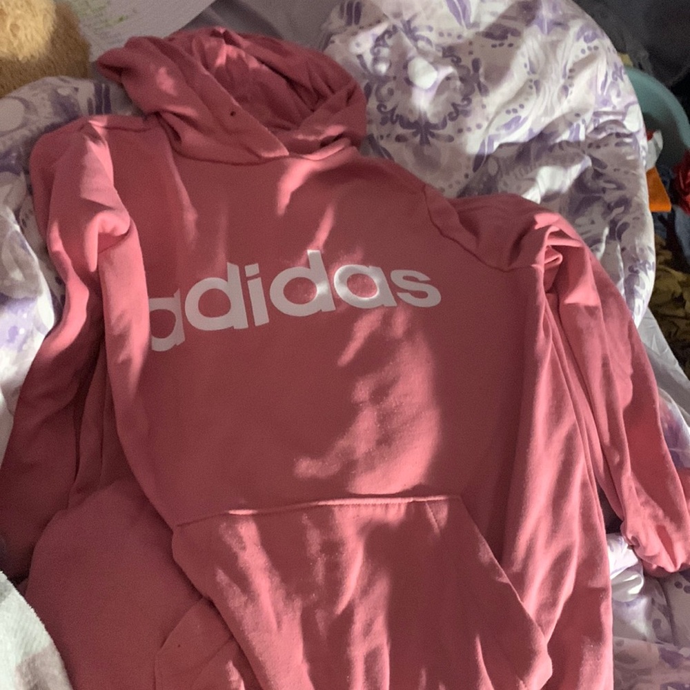 Adidas hoodie- pink- size medium.